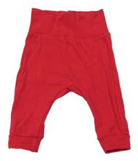 Červené vánoční turecké tepláky s nápisy H&M