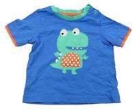 Modré tričko s dinosaurem Mothercare