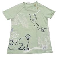 Světlezelené tričko s opicemi Pep&Co