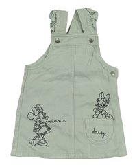 Světlezelené riflové laclové šaty s Minnie a Daisy zn. Disney