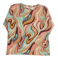 Béžovo-barevné vzorované triko H&M