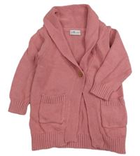 Starorůžový svetrový cardigan