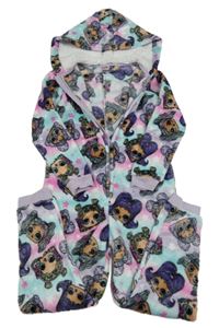 Světlemodro-růžovo-lila chlupatá kombinéza s L.O.L. Surprise a kapucí George