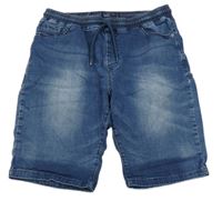 Modré teplákové riflové kraťasy Next