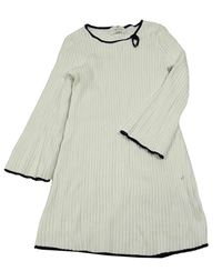 Bílé žebrované svetrové šaty H&M