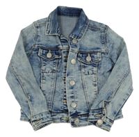 Modrá plísňová riflová bunda Tu