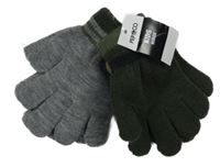 Nové - 2x prstové rukavice - khaki + šedé melírované Pep&Co