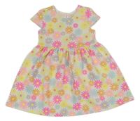 Bílo-barevné květované šaty Nutmeg