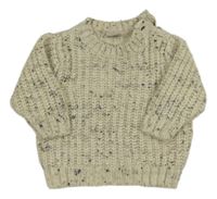 Světlešedý melírovaný svetr