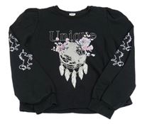 Černá mikina s jednorožcem a lapačem snů River Island