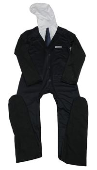 Kostým - Černo-bílá kombinéza s kapucí - Wicked