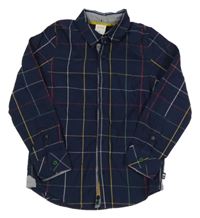 Tmavomodro-barevná kostkovaná košile Boboli