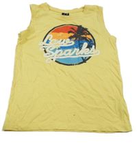 Žluté tílko s palmou a nápisem Dognose