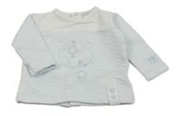 Světlemodrá prošívaná mikina s hvězdami