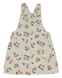 Smetanové riflové laclové šaty s třešněmi Cynthia Rowley