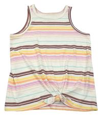 Bílo-barevný pruhovaný top s uzlem OshKosh