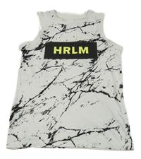 Bílo-černé vzorované tílko s nápisem C&A