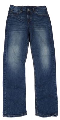 Tmavomodré slim fit rifle H&M