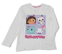 Bílé triko s Gabby's Dollhouse Primark