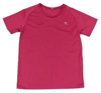 Růžové sportovní funkční tričko s logem Quechua