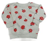 Bílá mikina s jablky Primark
