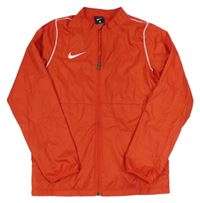 Červená šusťáková sportovní funkční bunda s logem Nike