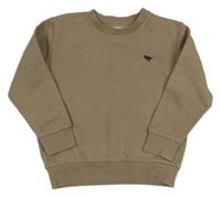 Hnědá mikina s výšivkou Next