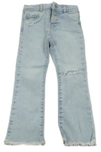 Světlemodré skinny rifle s dírami Zara