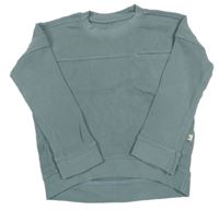 Šedomodrá žebrovaná lehká mikina 