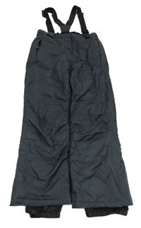 Tmavošedé šusťákové funkční oteplovačky s kšandami Crivit