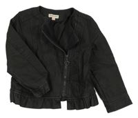 Černý koženkový křivák s volánkem 