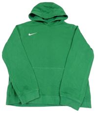 Zelená mikina s logem a kapucí Nike