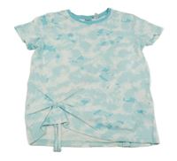 Světlemodro-bílé batikované tričko Lily & Dan