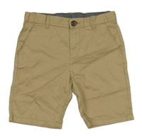 Béžové plátěné chino kraťasy H&M