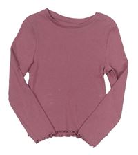 Starorůžové žebrované triko PRIMARK