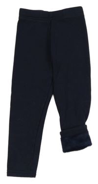 Tmavomodré zateplené legíny Nutmeg