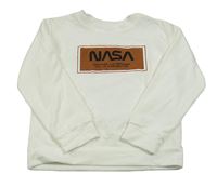 Bílo-hnědá mikina s nápisem - Nasa