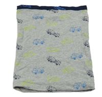 Šedý nákrčník s auty 