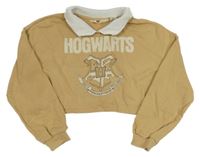 Béžovo-bílá crop mikina s límečkem - Harry Potter H&M