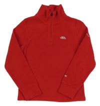 Červená fleecová funkční mikina s logem Trespass