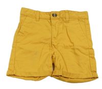 Hořčicové plátěné kraťasy Primark