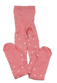 Růžové punčocháče se srdíčky 