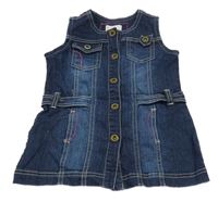 Tmavomodré riflové šaty 