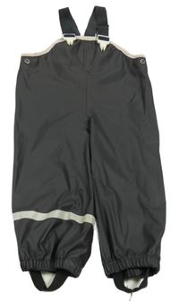Tmavošedé voděodolné laclové kalhoty H&M
