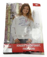 Nové - Bílá mikina s číslem a kapucí Alive