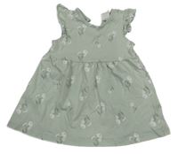 Světlezelené květované šaty H&M