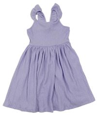 Lila šaty s volánky H&M