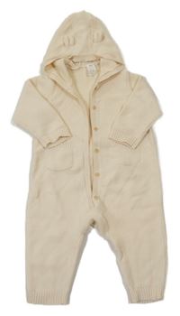 Béžová pletená kombinéza s kapucí H&M