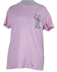 Dámské růžové tričko s Minnie Disney 