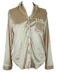 Dámský béžový sametový pyžamový kabátek Jeff&Co